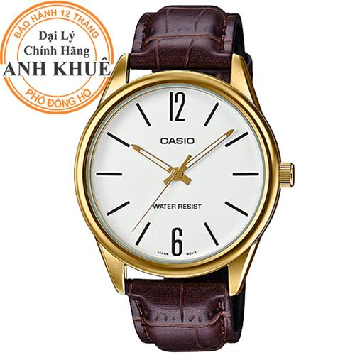 Đồng hồ nam dây da Casio Anh Khuê MTP-V005GL-7BUDF