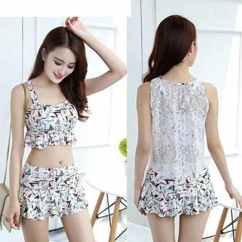 Nơi bán Đồ bơi nữ 3 mảnh mẫu 2018(Phù hợp 42-54kg)màu sắc,như hình.QL1989