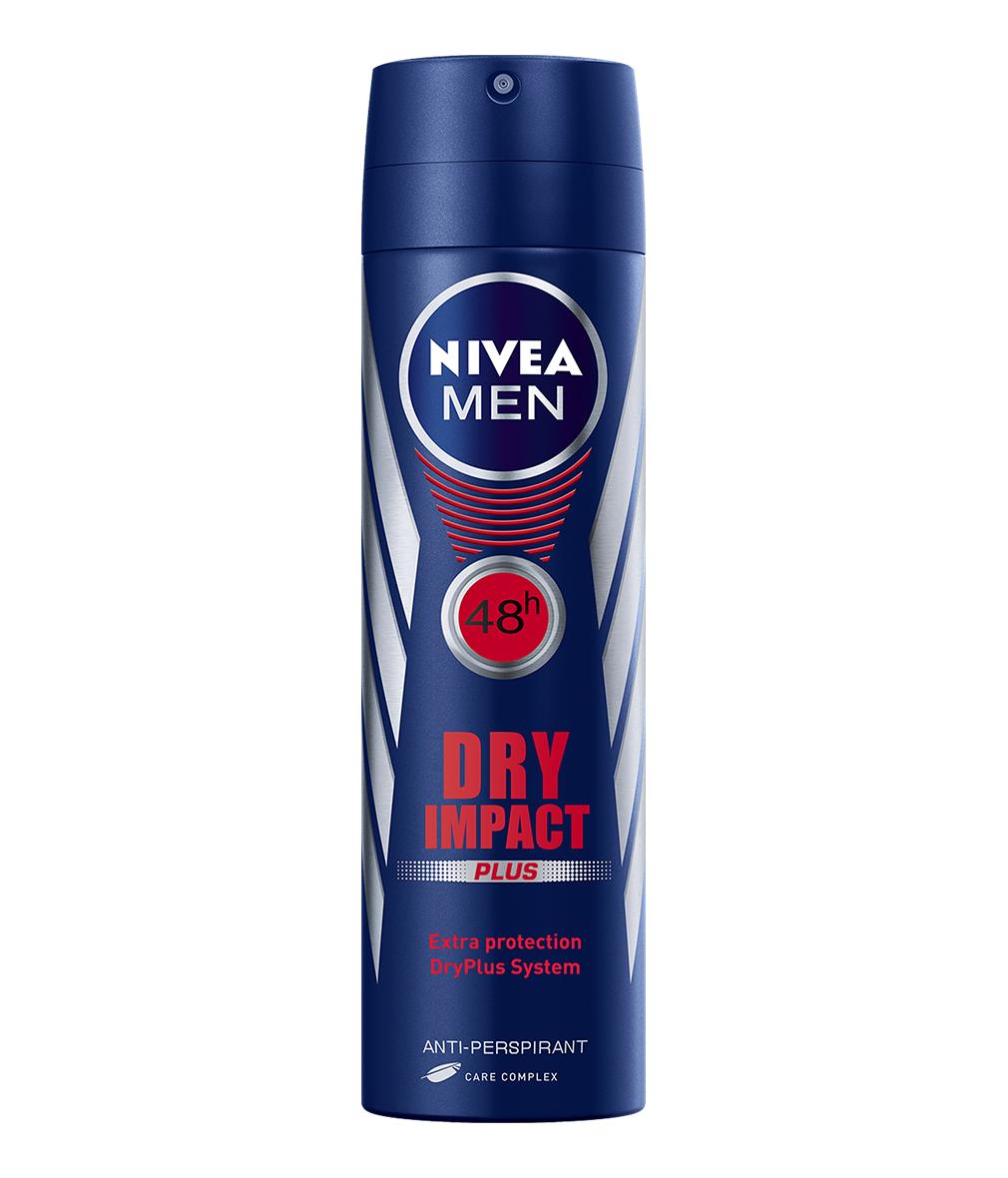 Combo 3 Xịt khử mùi khô thoáng Nivea Men Dry Impact 150ml Xanh dương