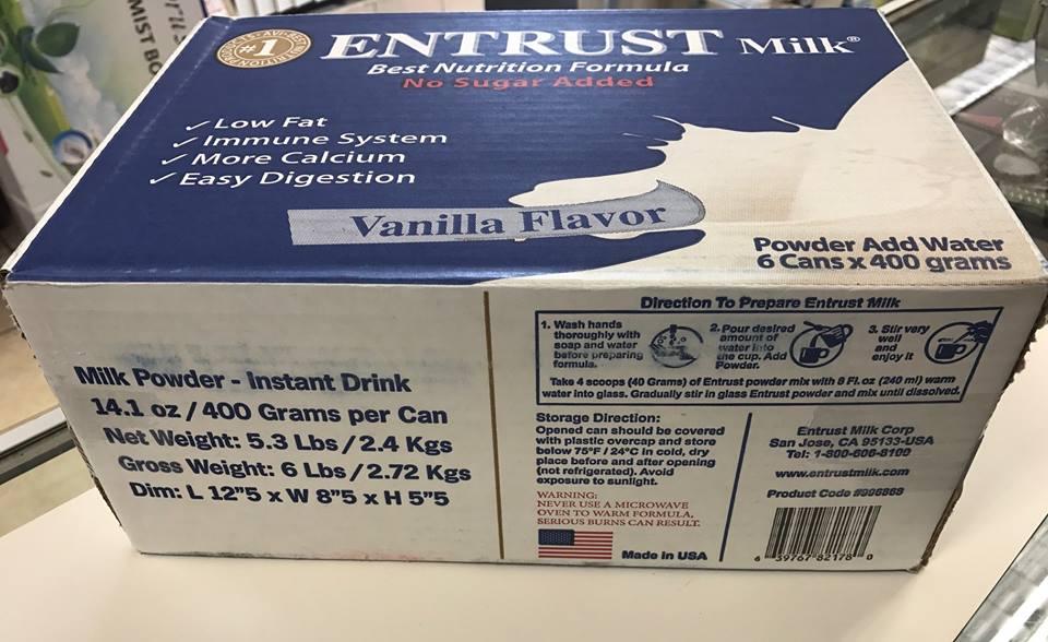 Sữa dành cho người tiểu đường Entrust Milk 400g