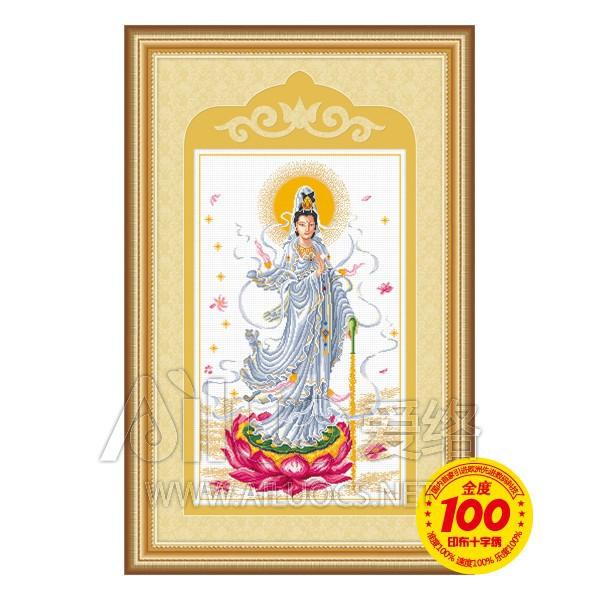 Tranh thêu phật bà Quan Thế Âm Bồ Tát Ailuo AL21570
