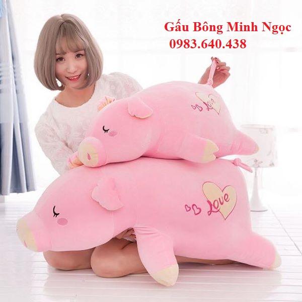 Gấu bông heo lười nhồi bông size bé 75 cm cực đẹp dễ thương