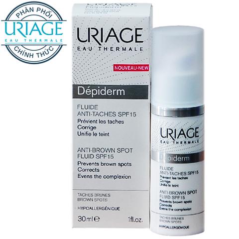 Kem chăm sóc da nám và đốm nâu ban đêm Uriage Depiderm Fluide Anti-taches SPF 15 Chai 30ml