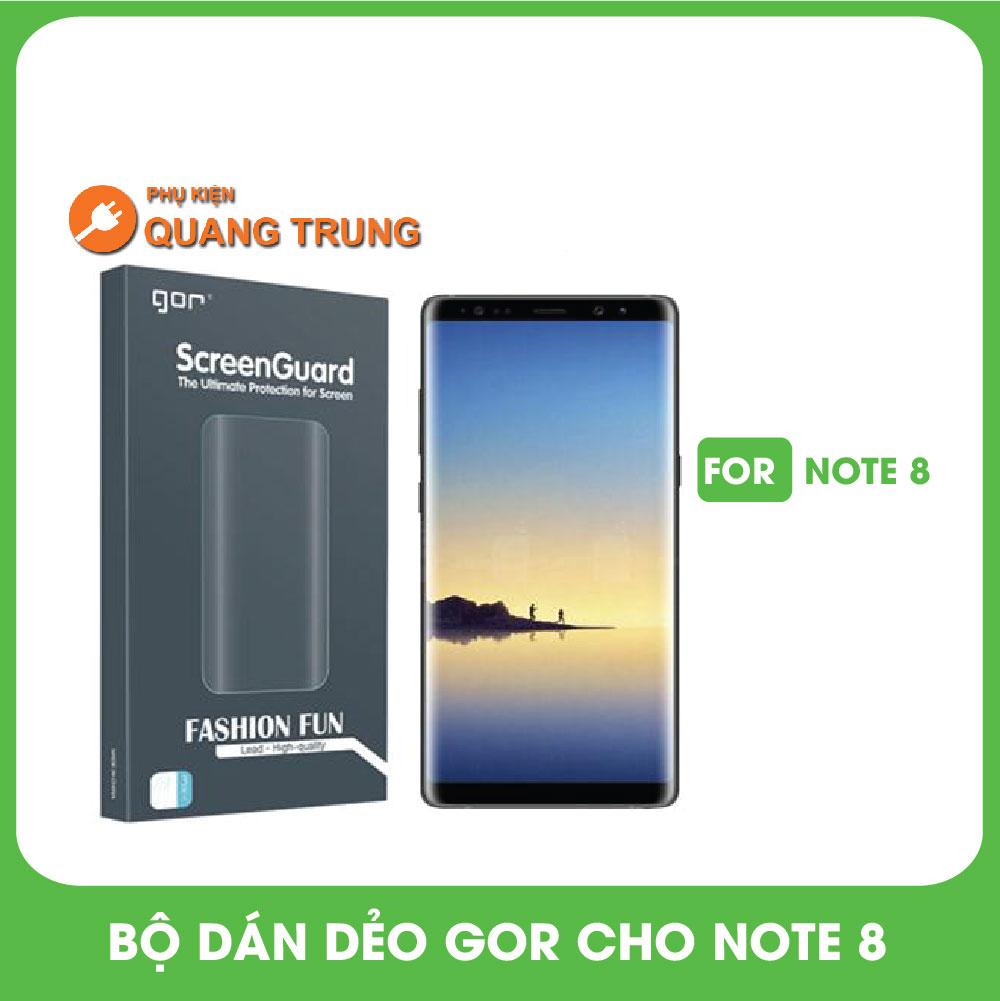 Bộ 3 miếng dán dẻo gor + dán carbon +dán camera note8, note9-cna