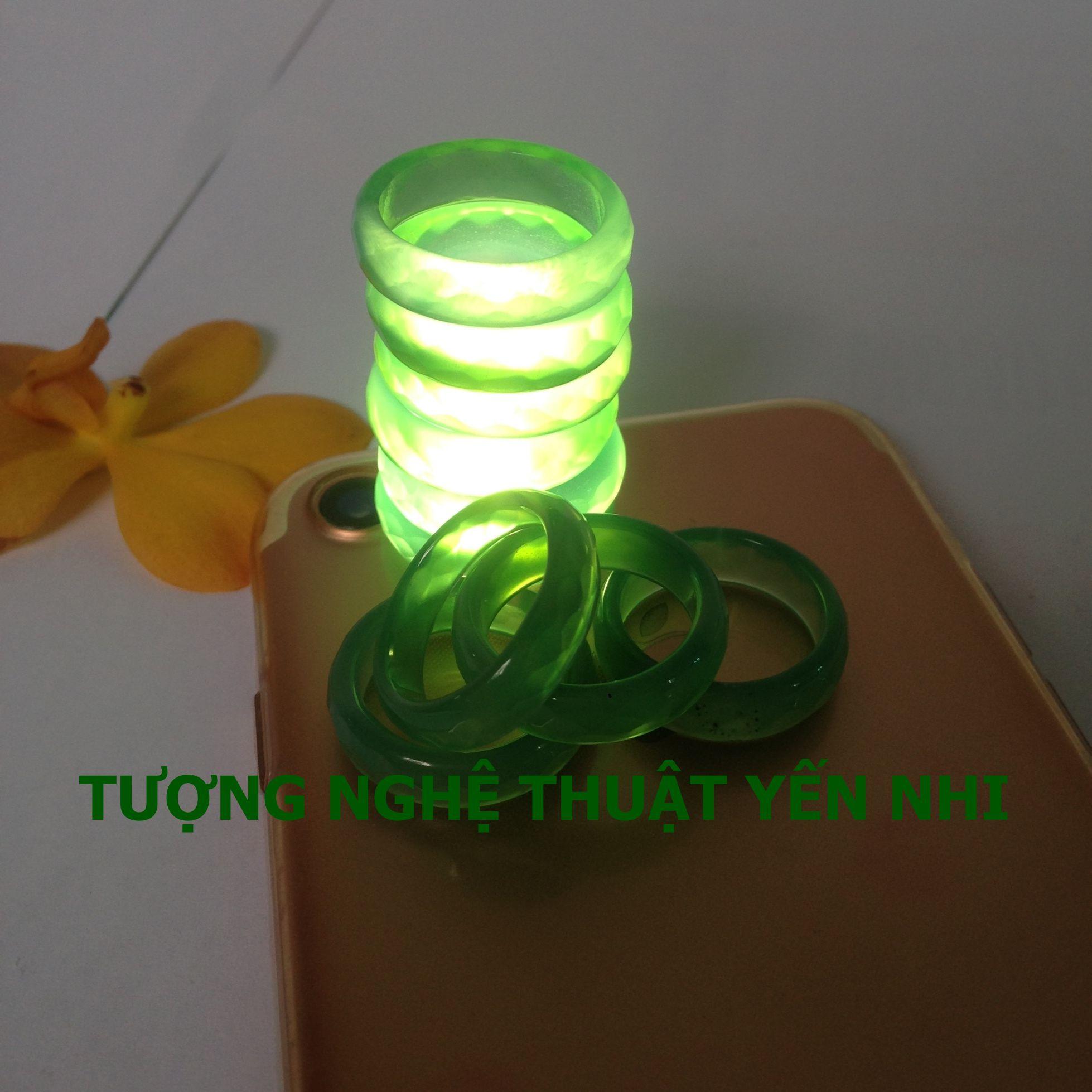 Nhẫn Mã não xanh lục ( thiên nhiên 100%)
