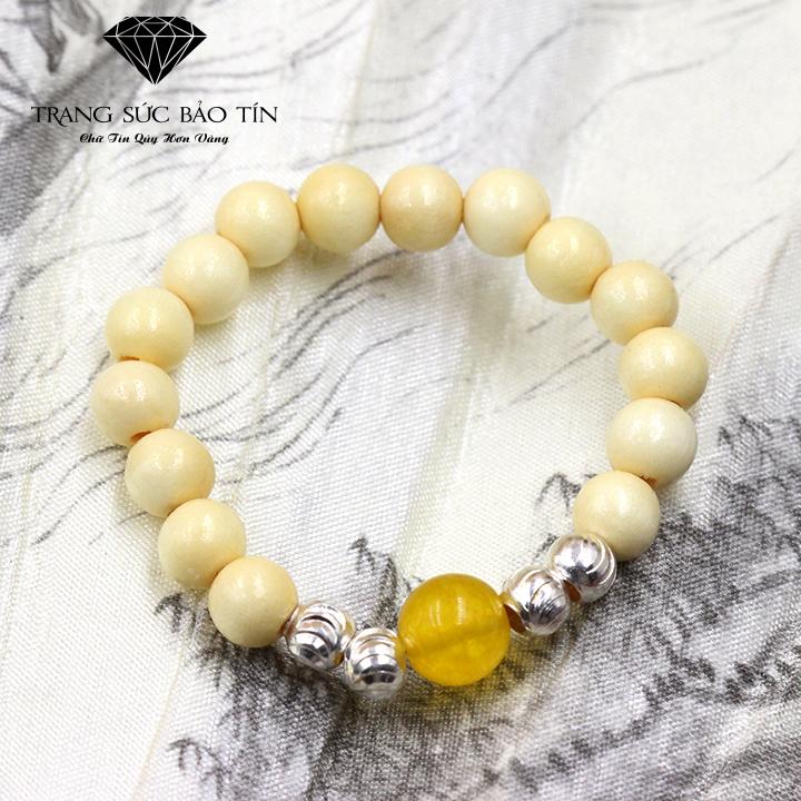 Vòng đeo tay, vòng tay trẻ em, vòng tay bạc, vòng tay bạc trẻ em dâu tằm mix hạt phong thủy chất liệu cao cấp - bảo tín