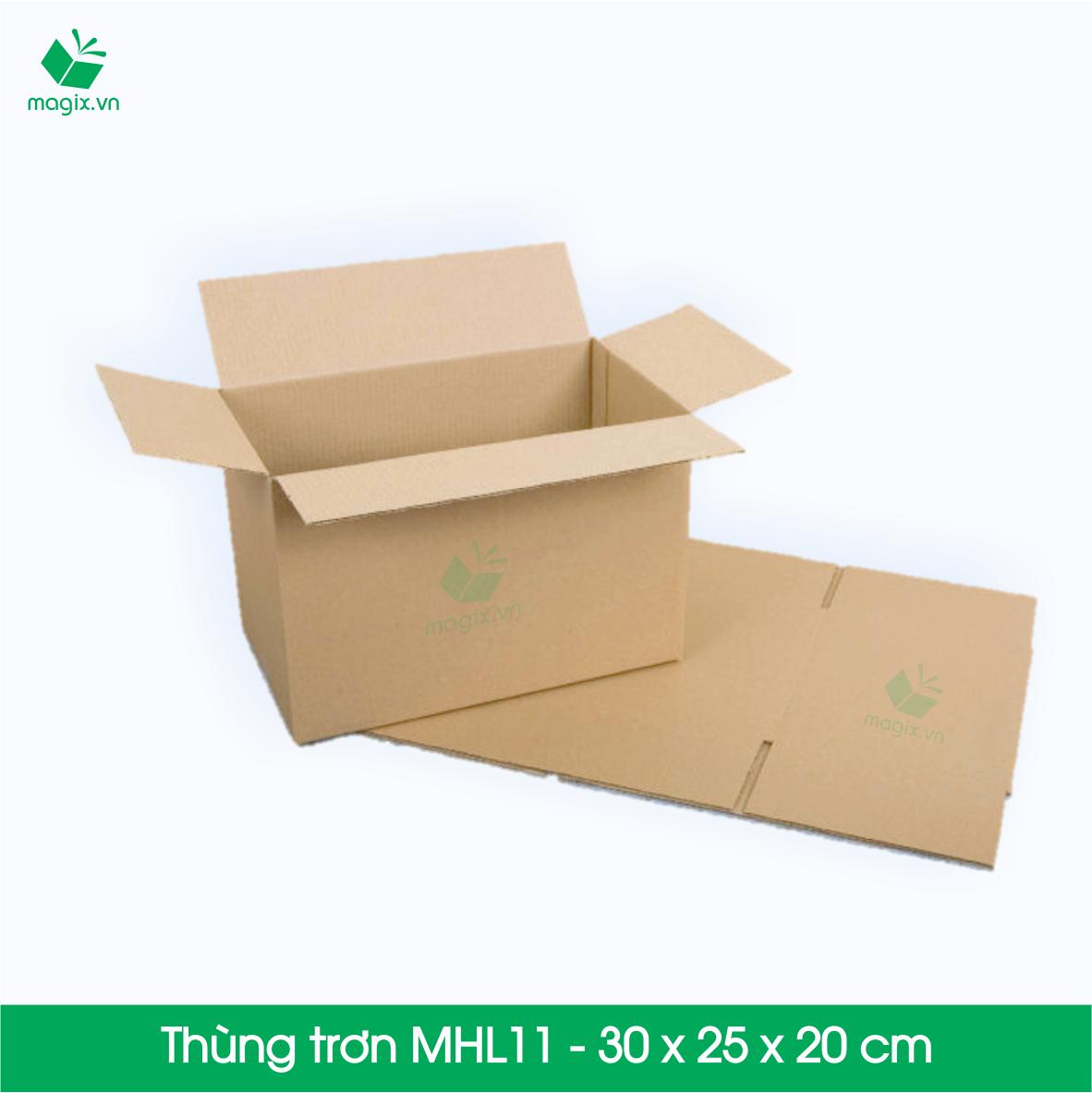 MHL11 - 30x25x20 cm - 10 Thùng hộp carton trơn