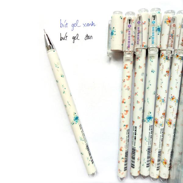 Combo 12 cây bút gel VP112 tím tươi/xanh/đen