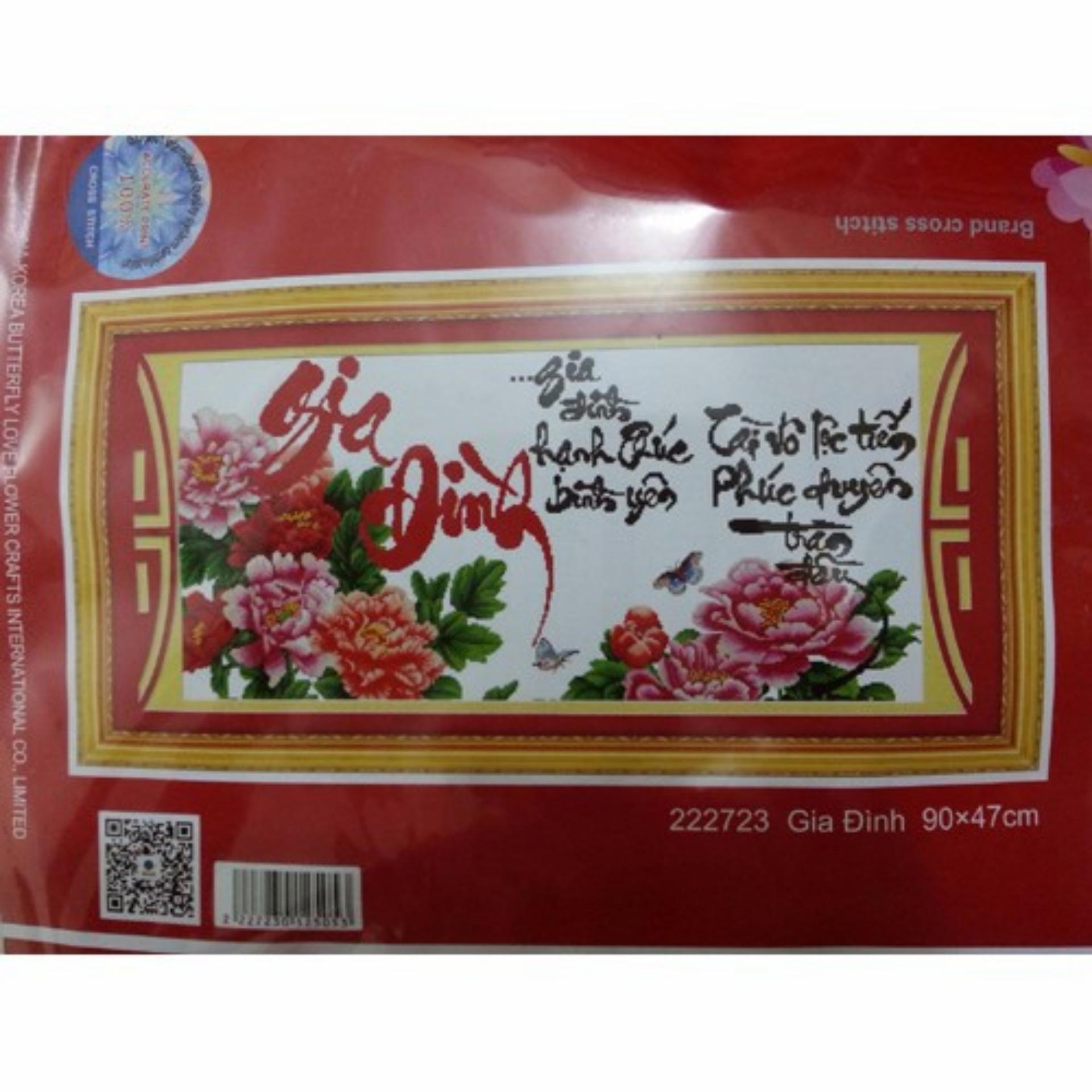 Tranh thêu chữ thập Gia đình DLH-222723-Siêu thị tranh thêu