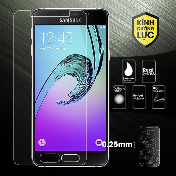 Bộ 2 Kính cường lực Samsung Galaxy A3 2016 A310F (Trong suốt)