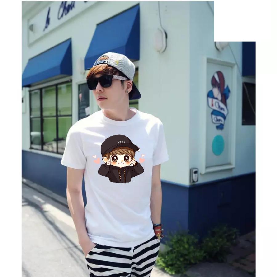 Áo thun nam cao cấp - áo thun in hình chibi BTS giá rẻ mt221