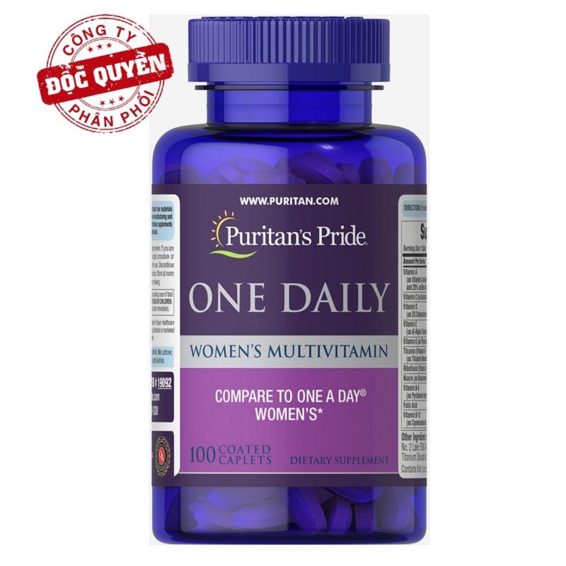 Vitamin tổng hợp cho phụ nữ , tăng cường sức khỏe,hỗ trợ hệ miễn dịch 1 viên/ngày Puritans Pride One Daily Womens Multivitamin 100 viên HSD tháng 4/2022 cao cấp