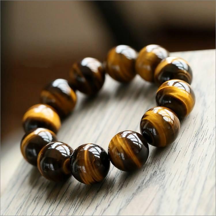 Vòng Đá mắt hổ Phong Thủy Mệnh Thổ - Bình an và may mắn