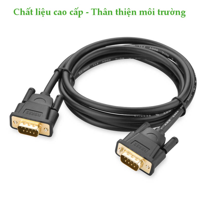 Dây cáp COM RS-232 đực sang đực dài 2-5M UGREEN DB101 Dây cáp COM RS-232 đực sang đực dài 2-5M UGREEN DB101