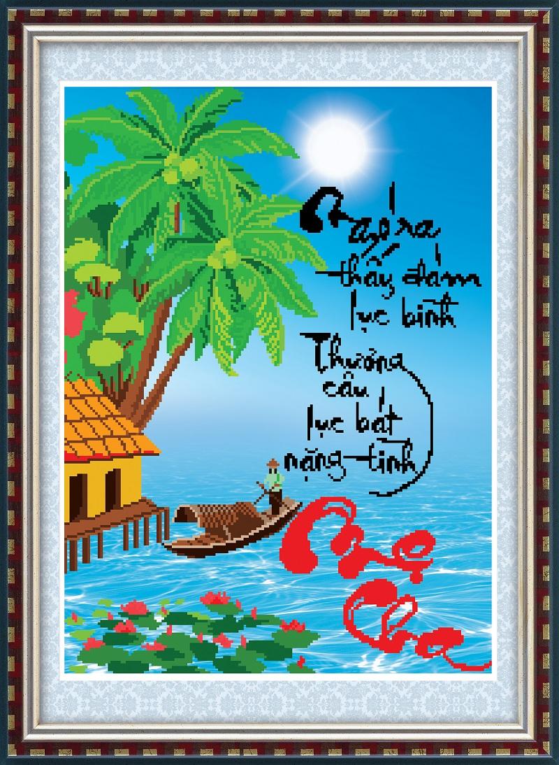 Tranh gắn đá cha mẹ 2