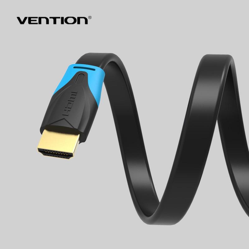 Cáp hdmi dẹt hỗ trợ 4k mạ vàng 24k vention vaa-b02-l200 2m