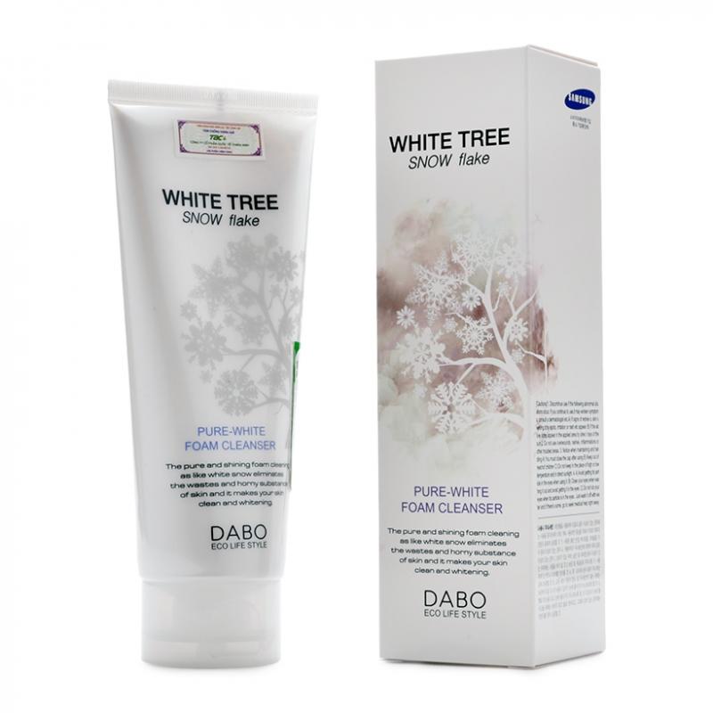 Sữa rửa mặt cây tuyết trắng có hạt massage dabo white tree snow flake 150ml