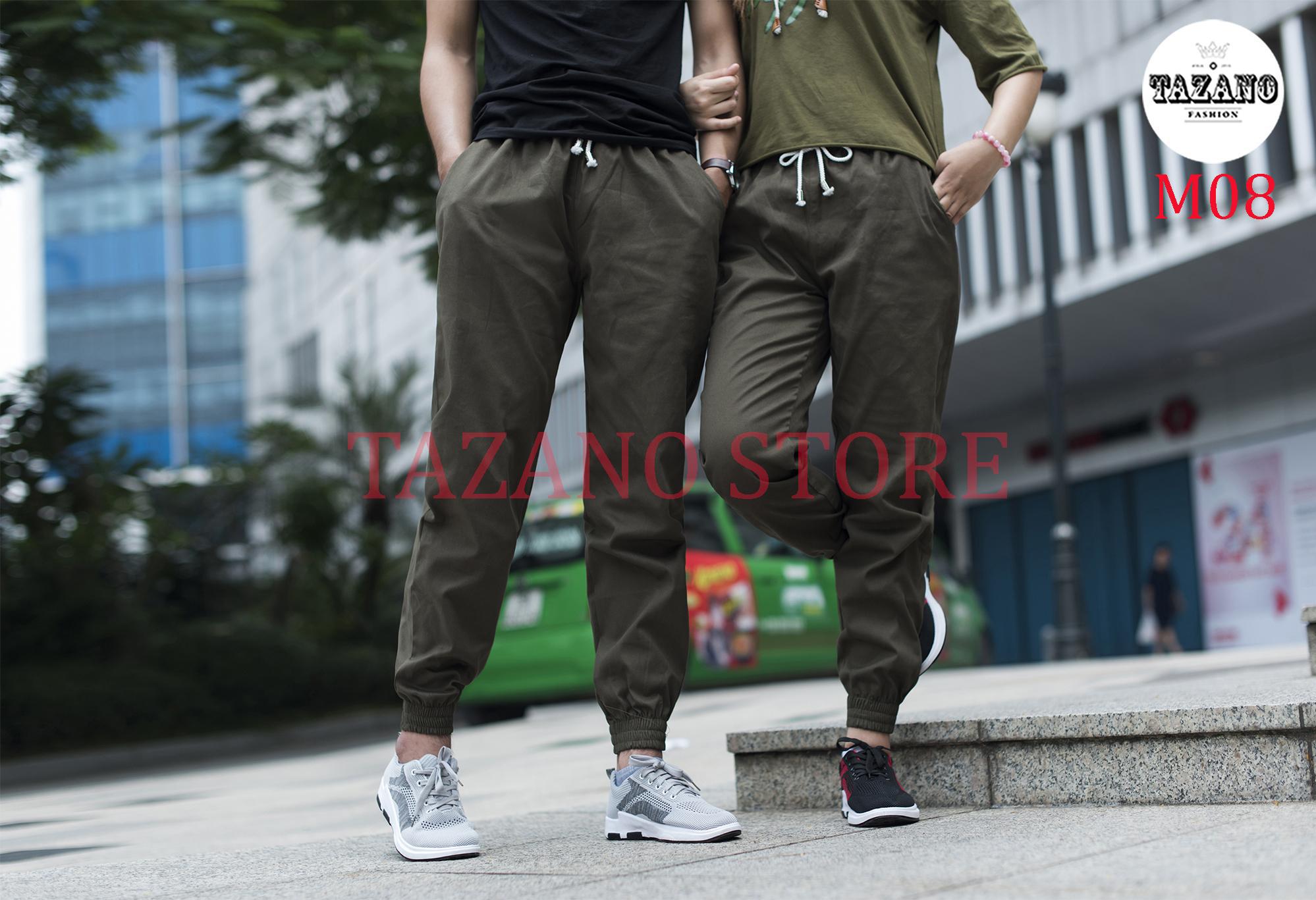Quần Jogger Kaki Co Giãn Nam/Nữ Chất Tốt Hàng Xuất Khẩu (Màu Xanh Rêu)