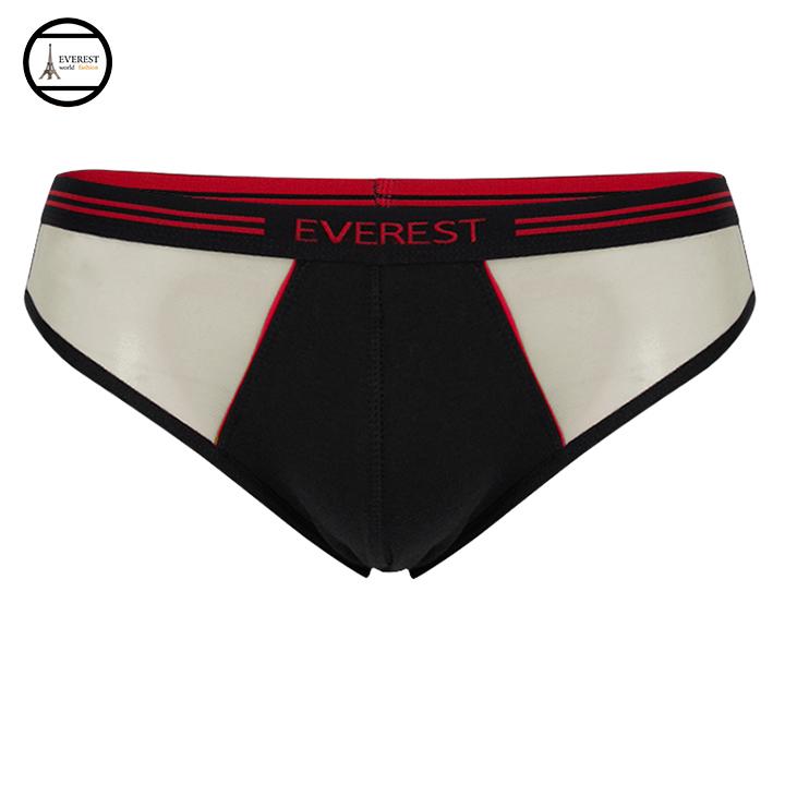 [HCM]Quần lót nam cotton cao cấp công nghệ Nhật Bản Everest PT 68270_Đen Kem