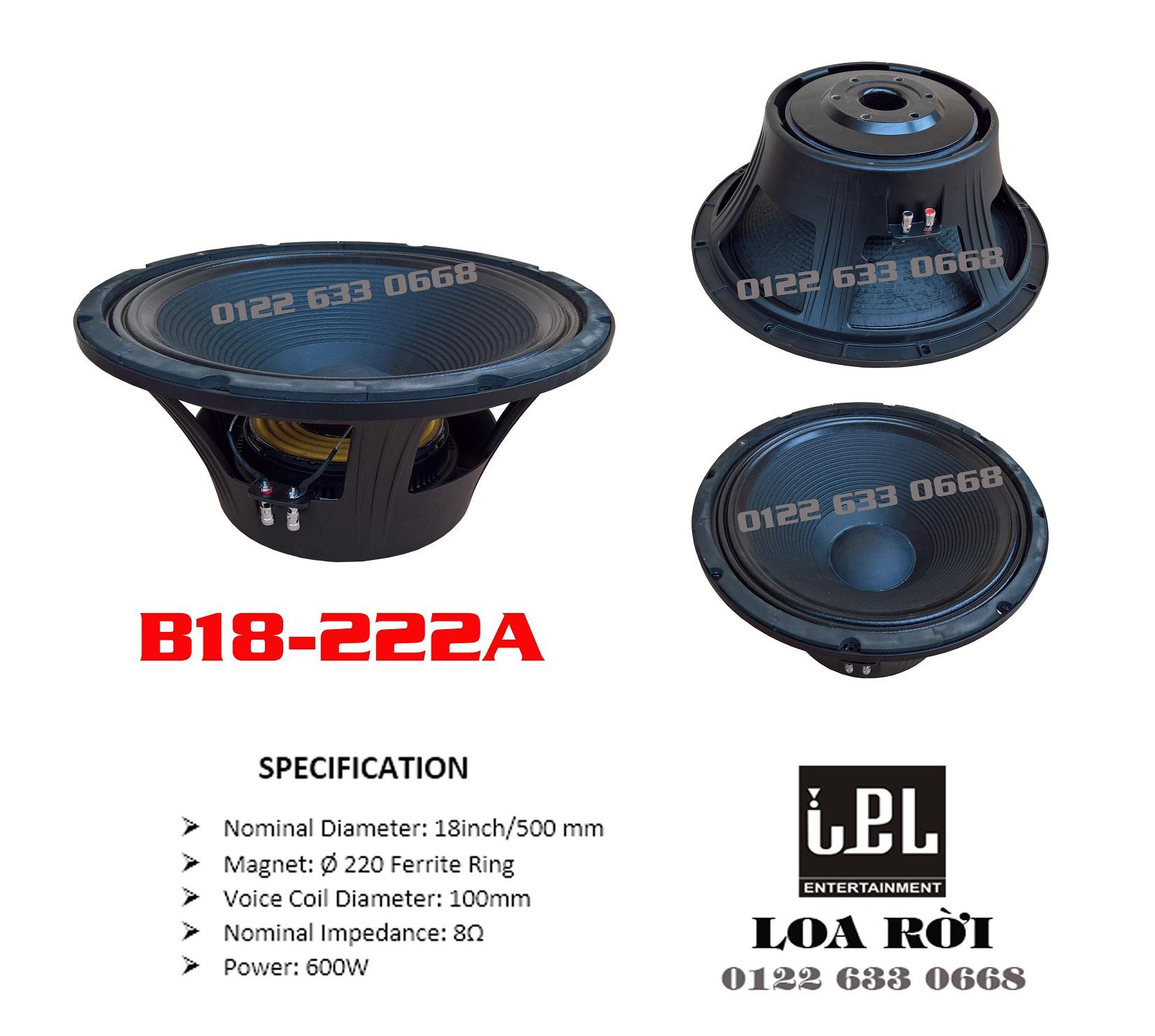 Loa rời bass 50 phi 220 c100 xn b18-222a
