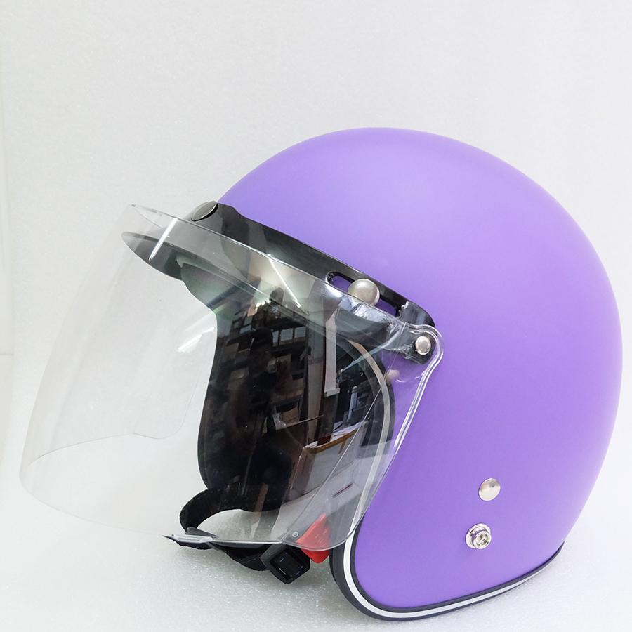 [HCM]MŨ BẢO HIỂM 3/4 MÀU TÍM SEN KÈM KÍNH FULLFACE