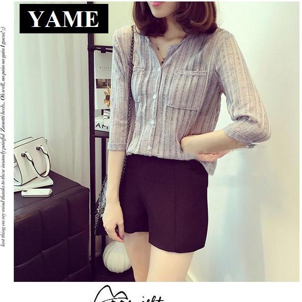 Áo sơ mi nữ yame sv8t23g