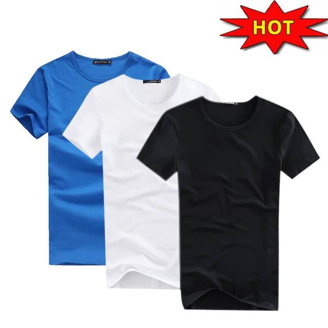 [HCM]Combo 3 áo thun nam body cổ tròn vải dày mịn thoáng mát phong cách Hàn Quốc ( đen/ trắng/ xanh )