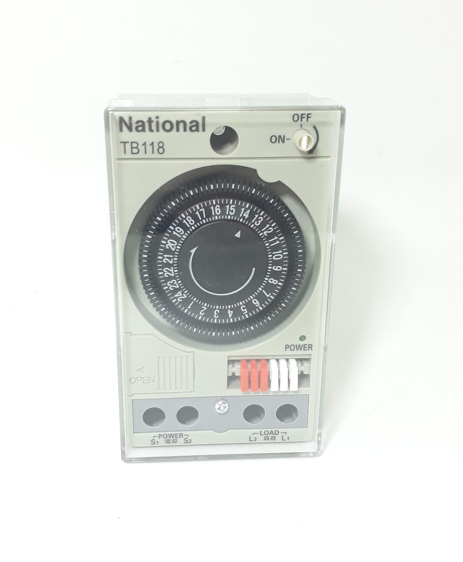 Thiết bị hẹn giờ công suất lớn National TB118 (rơ le thời gian 15A)