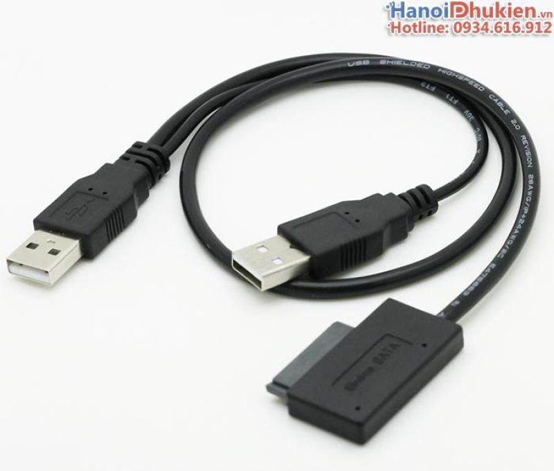 Bảng giá Cáp chuyển ổ đĩa DVD Laptop sang USB (USB sang Slimline SATA 7+6) Phong Vũ