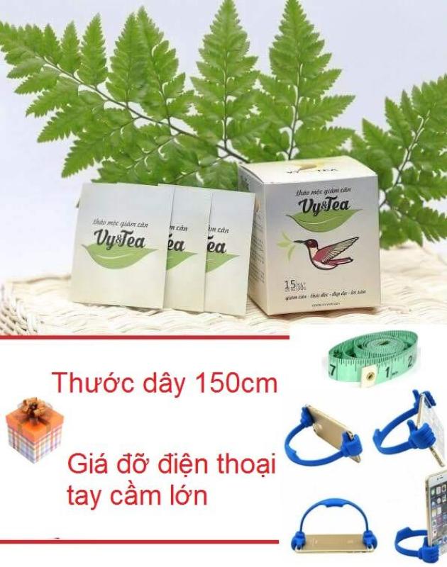 CHÍNH HÃNG - Trà thảo mộc giảm cân Vy Tea - 15 gói - Tặng giá đỡ điện thoại tay cầm