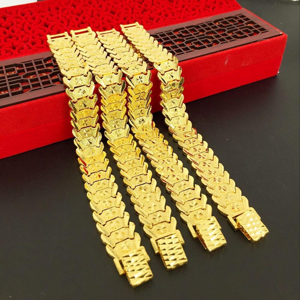 Lắc Tay , vòng tay Nam Nữ Mạ Vàng 24K Cao Cấp ( Kiểu cổ điển)
