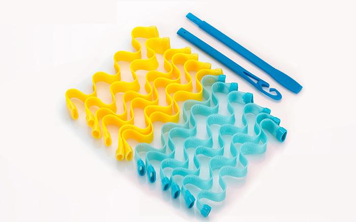 Lô uốn tóc xoăn gợn sóng Retro không dùng nhiệt - Bộ 12 Ống Dài 25cm - Dụng cụ làm tóc