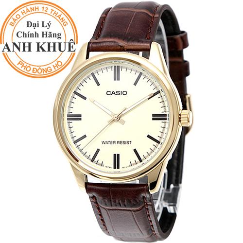 Đồng hồ nam dây da casio anh khuê mtp-v005gl-9audf
