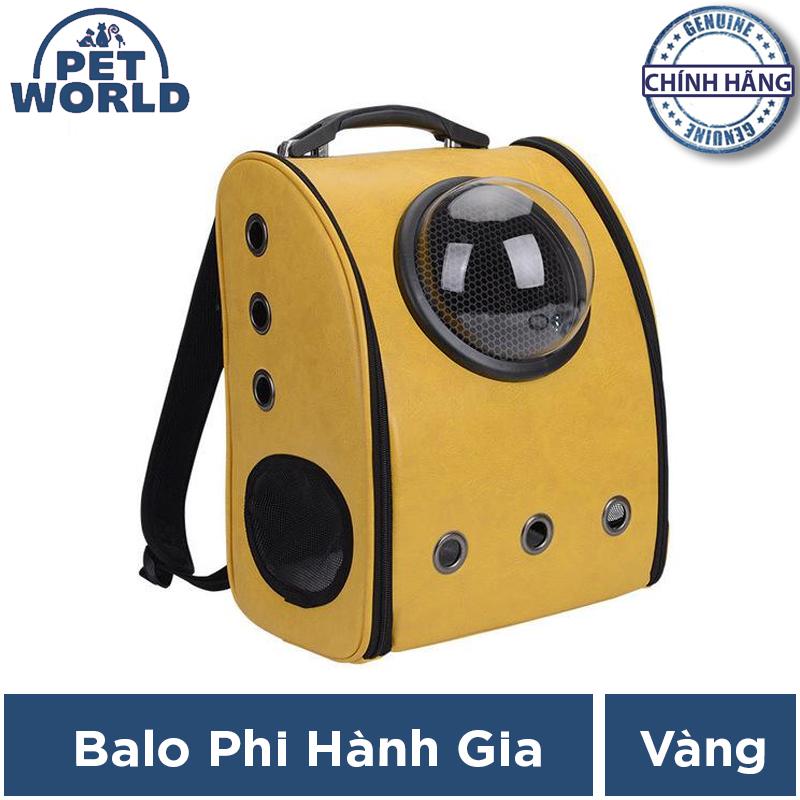 Balo Phi Hành Gia Dành Cho Chó Mèo (Chất liệu Da) - 3 màu Hồng, Nâu, Vàng - chịu lực 13kg