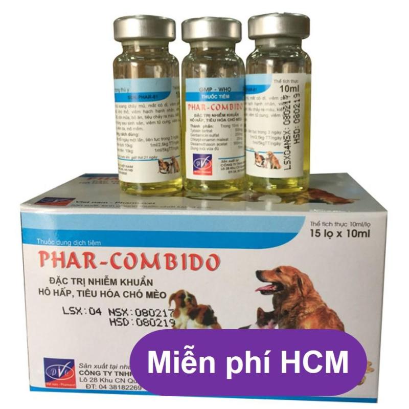 HCM- (1 lọ 5ml) Phar-Combiido - Thuốc chích trị kiết lỵ chó mèo, tiêm trị nôn mửa bỏ ăn trên chó - HP2111003