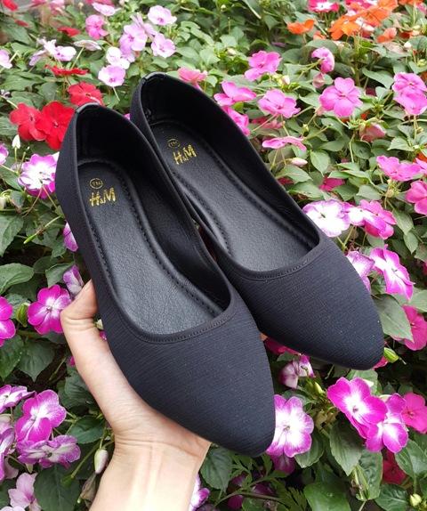 Giày bệt nữ đen trơn