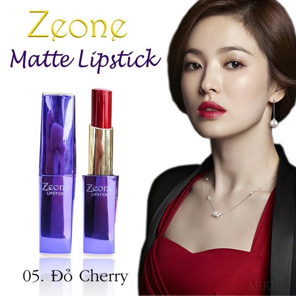 Son Môi Zeone Cao Cấp màu đỏ cherry Hàn Quốc