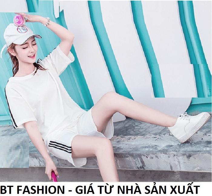 Đồ Bộ Áo Thun Nữ + Quần Đùi Sọt Thun Nữ Thể Thao, Ở Nhà, Đồ Ngủ Thời Trang Hàn Quốc Mới - BT Fashion (DN03B-3S)