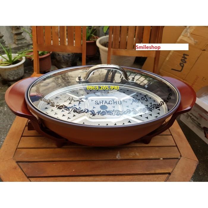 Nồi Lẩu Điện Đa Năng Hình Bầu Dục Shachu Korea