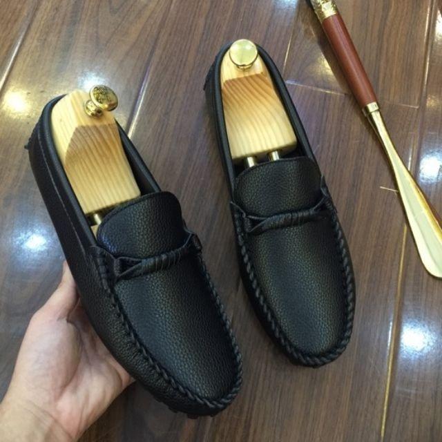 Giày Lười Nam Da Sần Mềm Mại Lịch Lãm
