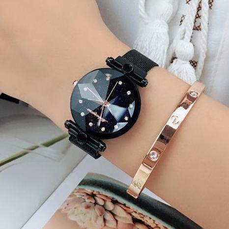 Đồng hồ đeo tay nữ thời trang cao cấp dây thép nam châm không gỉ NQ69
