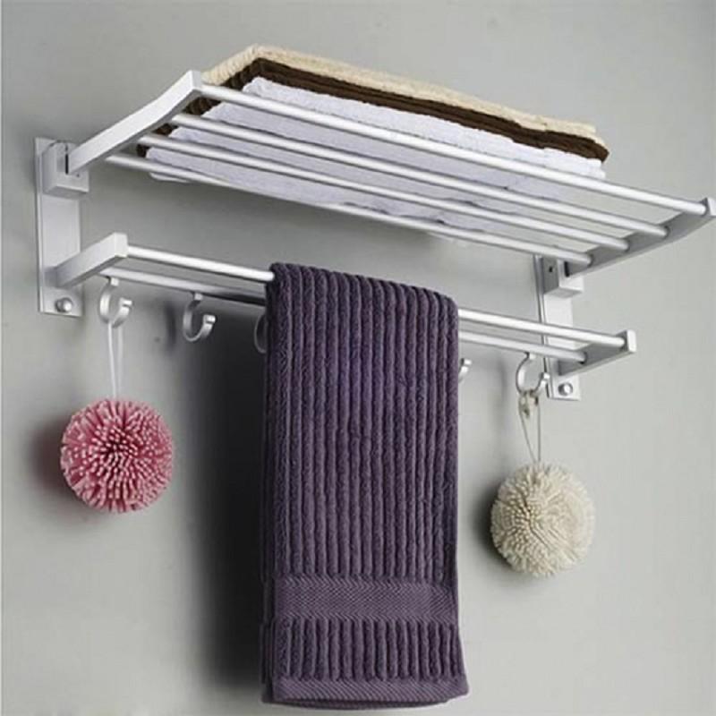Giàn treo khăn 2 tầng cao cấp có móc treo