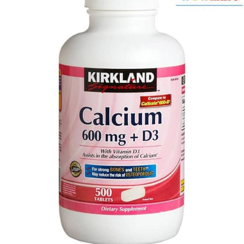Giúp xương và răng chắc khỏe với Kirkland Signature Calcium 600mg + D3 500 viên