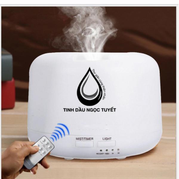 Bảng giá Máy khuếch tán tinh dầu tròn dung tích 300ml có điều khiển remote từ xa tặng 10ml tinh dầu sả chanh Ngoc Tuyết