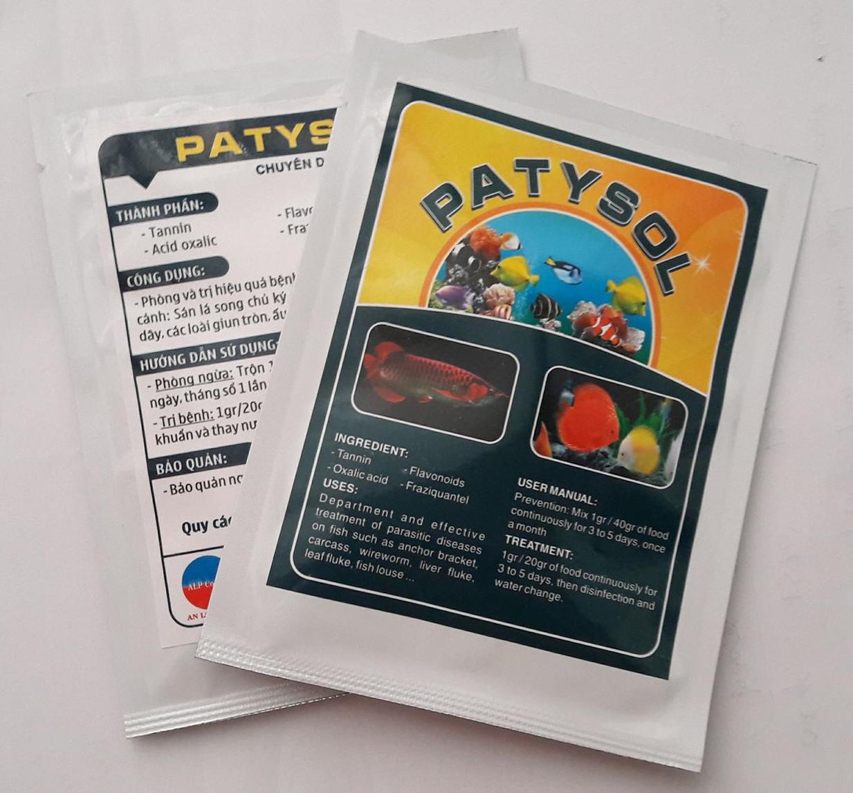 Patysol: trị ký sinh trùng gói 10g