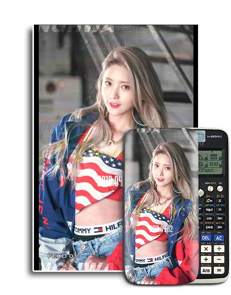 Decal trang trí máy tính Casio/Vinacal Fans EXID 030