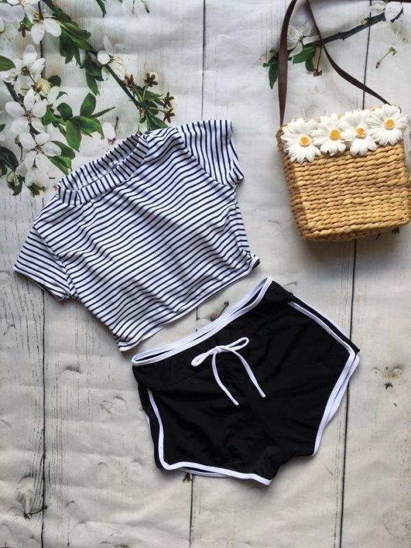 Nơi bán Bikini tay con sọc quần đùi