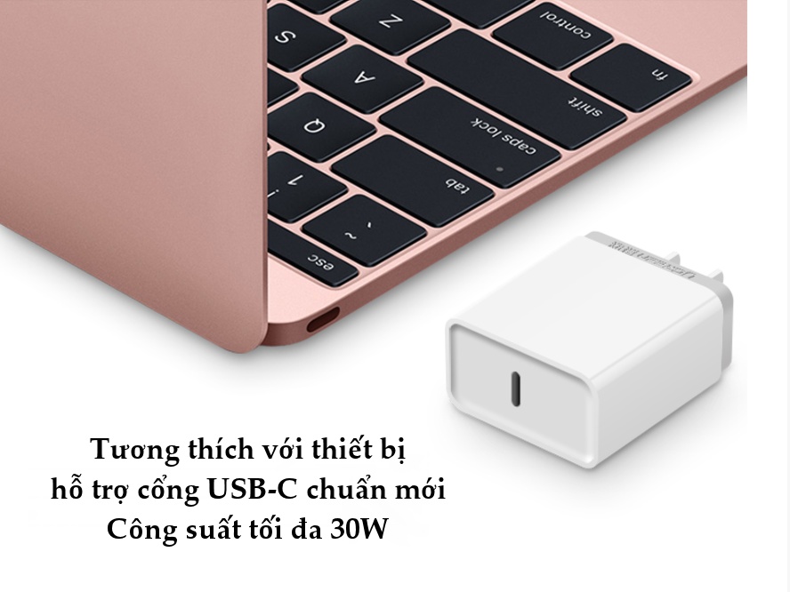 Cốc sạc nhanh cổng USB type C chân cắm kiểu USA UGREEN CD127 Cốc sạc nhanh cổng USB type C chân cắm kiểu USA UGREEN CD127