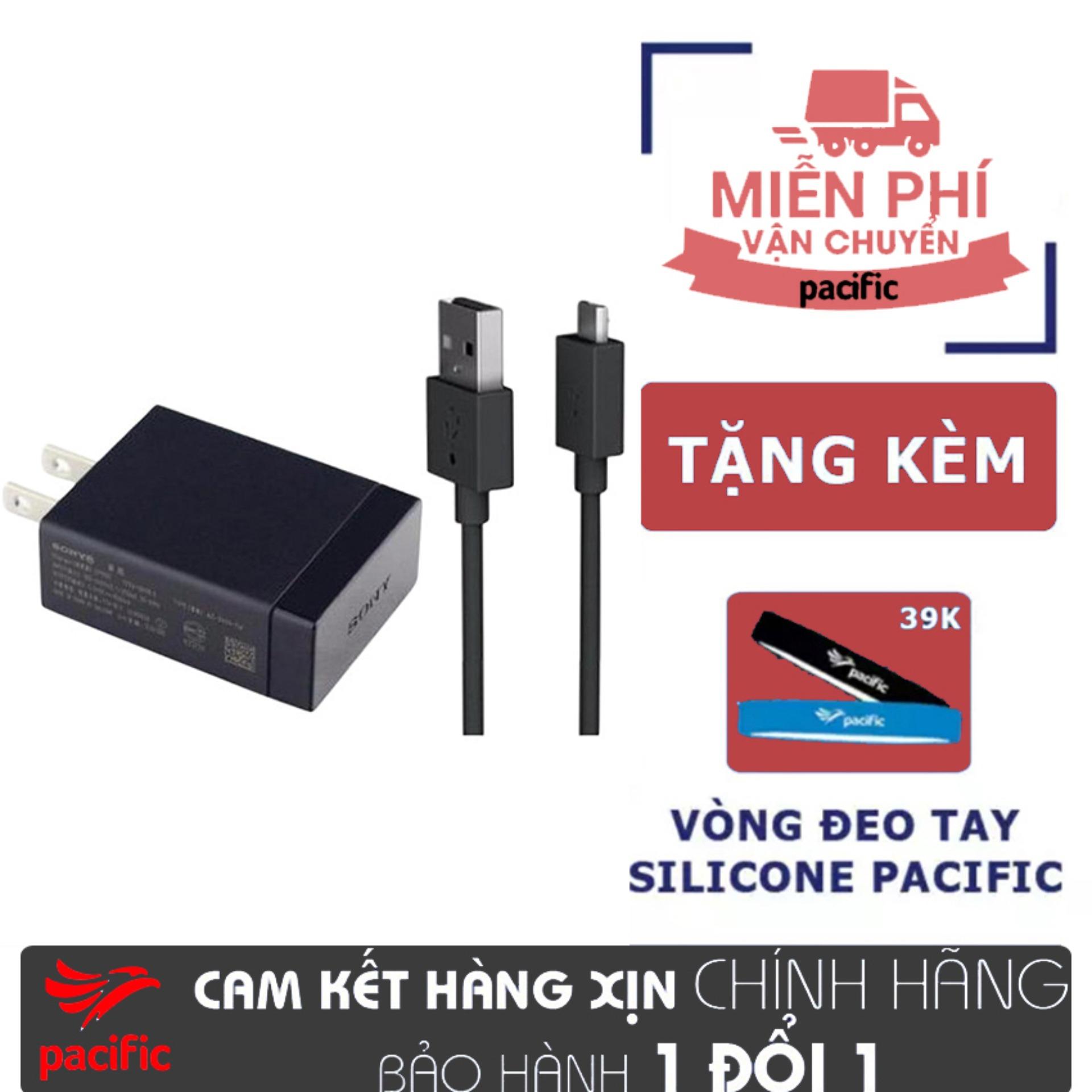 Bộ Sạc Sony 1.5A cổng sạc Usb Micro - Tặng Vòng đeo tay Silicone Pacific