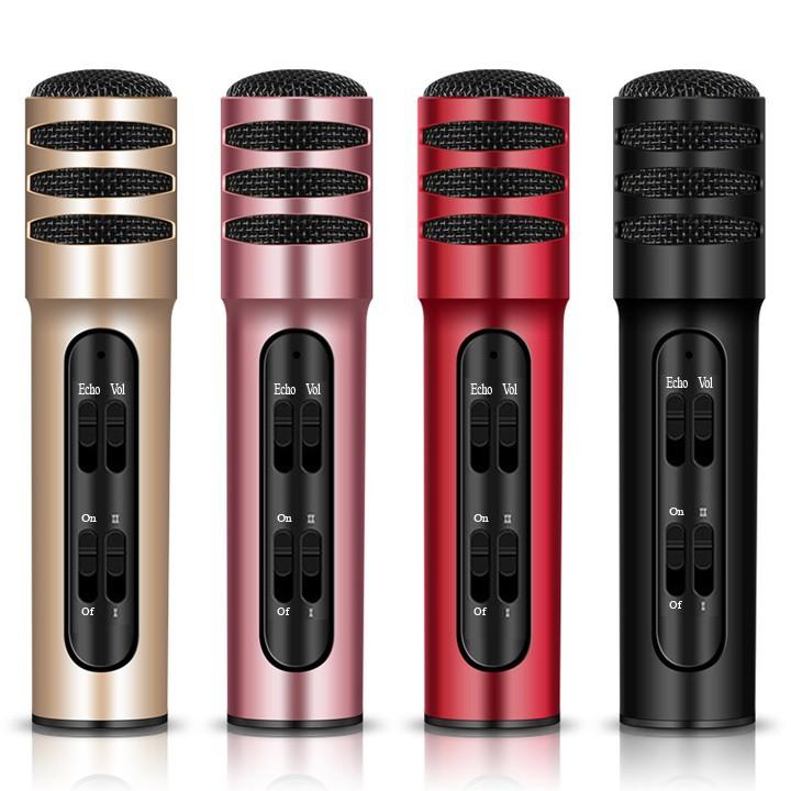 Micro C7 ( Loại 1, Đủ Phụ Kiện) , Thu Âm Hát Karaoke Livestream 3 in 1